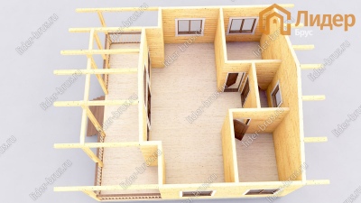 3d План первого этажа проекта ДБ-49