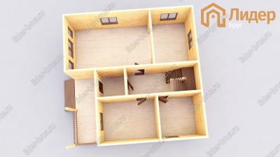 3d План первого этажа проекта ДБ-5