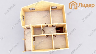 3d План второго этажа проекта ДБ-5