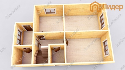 3d План первого этажа проекта ДБ-50