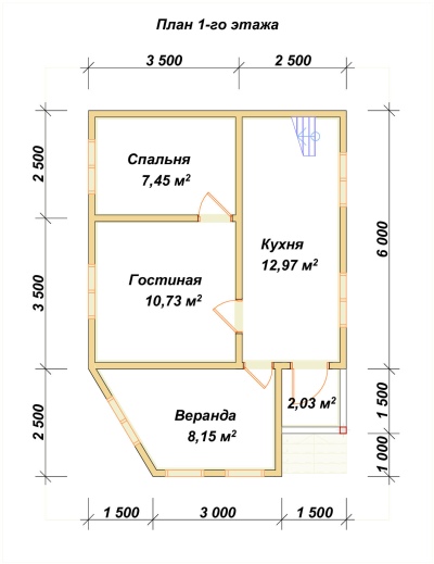 План первого этажа проекта ДБ-55
