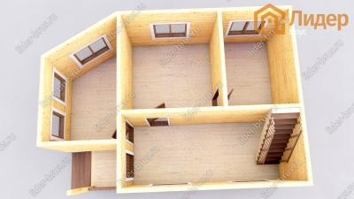 3d План первого этажа проекта ДБ-55