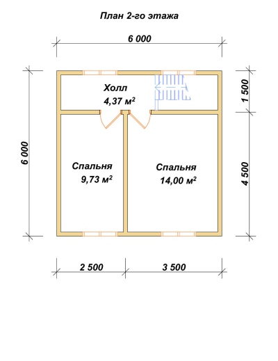 План второго этажа проекта ДБ-55