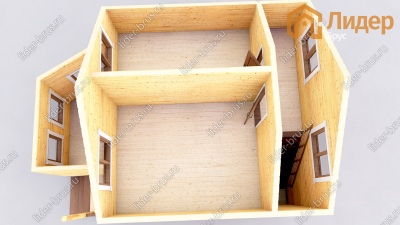 3d План второго этажа проекта ДБ-55