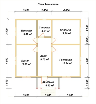 План первого этажа проекта ДБ-57