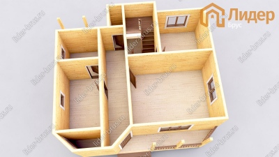 3d План первого этажа проекта ДБ-61