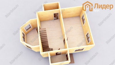 3d План первого этажа проекта ДБ-62