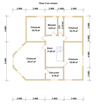 План второго этажа проекта ДБ-63