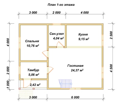 План первого этажа проекта ДБ-64