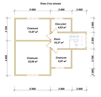 План второго этажа проекта ДБ-65