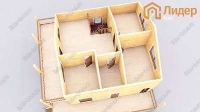 3d План второго этажа проекта ДБ-67