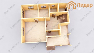 3d План первого этажа проекта ДБ-7