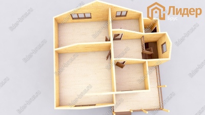 3d План второго этажа проекта ДБ-7