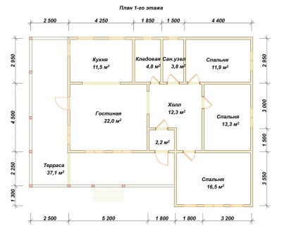 План первого этажа проекта ДБ-82