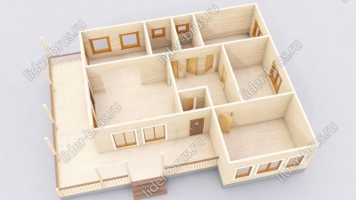 3d План первого этажа проекта ДБ-82