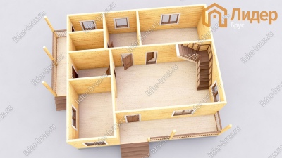 3d План первого этажа проекта ДБ-91