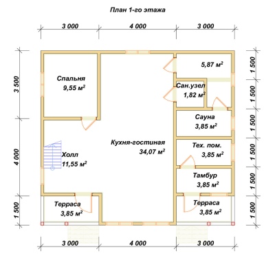 План первого этажа проекта ДБ-97