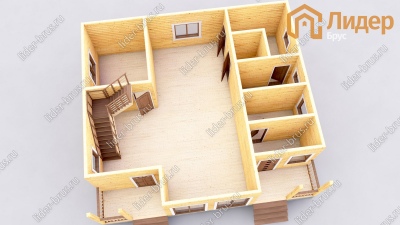 3d План первого этажа проекта ДБ-97