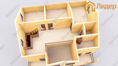 3d План второго этажа проекта ДБ-97